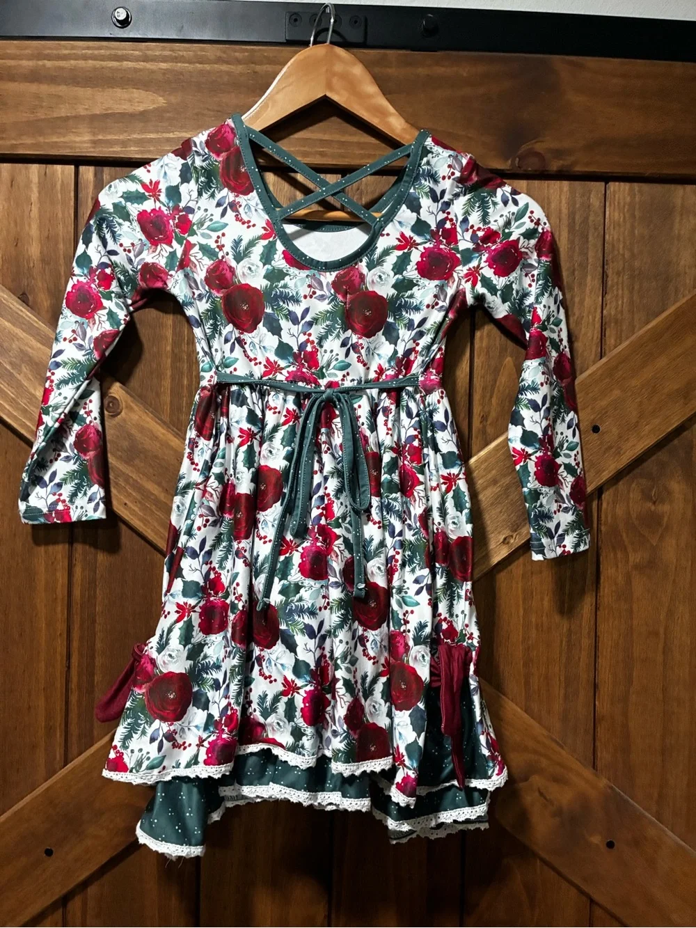 Cheeky Plum Christmas Rose Dress